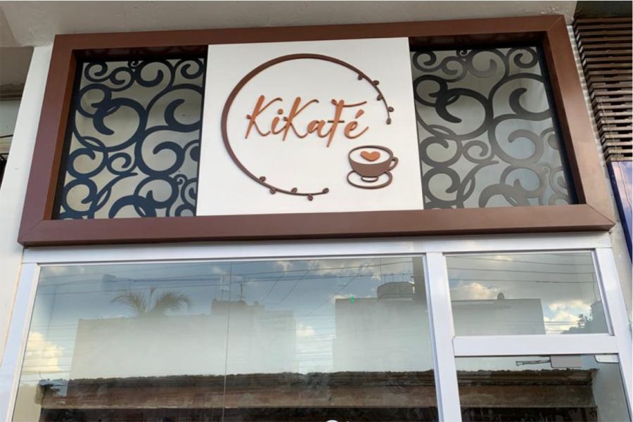 Fachada em ACM vazado - Cafeteria Kikafé